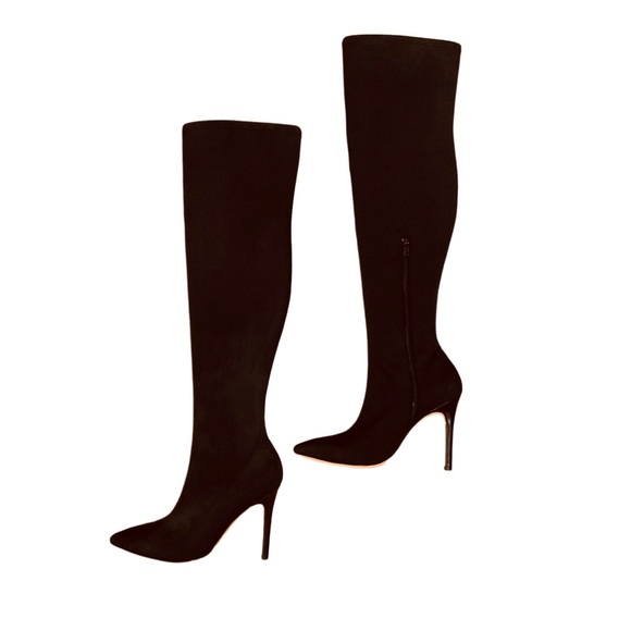 Halston Heritage Shoes - Halston Heritage black nylon over-the-knee stiletto boot Size 8 1/2 NWOT